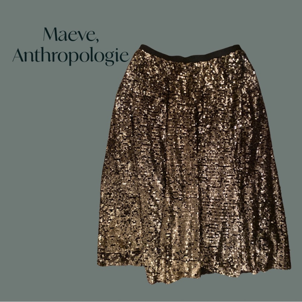 Anthropologie Maeve Sequin Skirt.
